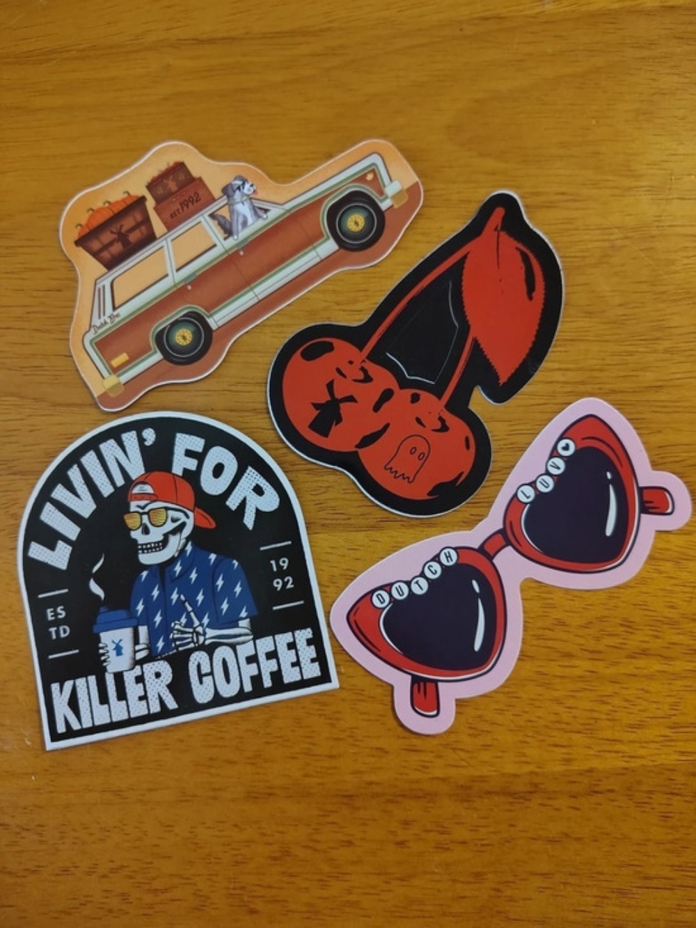 Dutch Bros Livin For Killer Coffee Skeleton Sticker Set